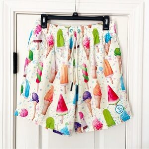Men's Uzzi Ice Cream Print Swim Trunks medium